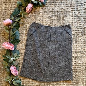 Talbots 18w brown and black tweed wool pencil skirt
